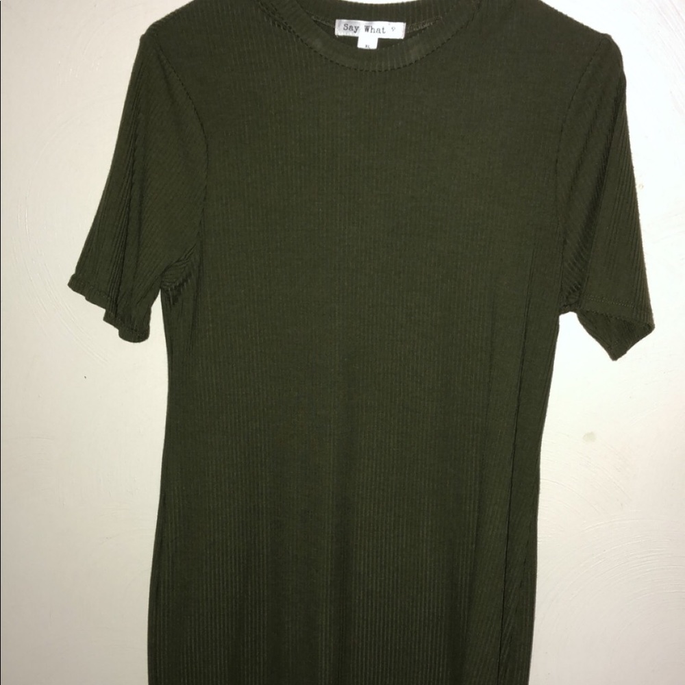 Say What? Long Green Dress